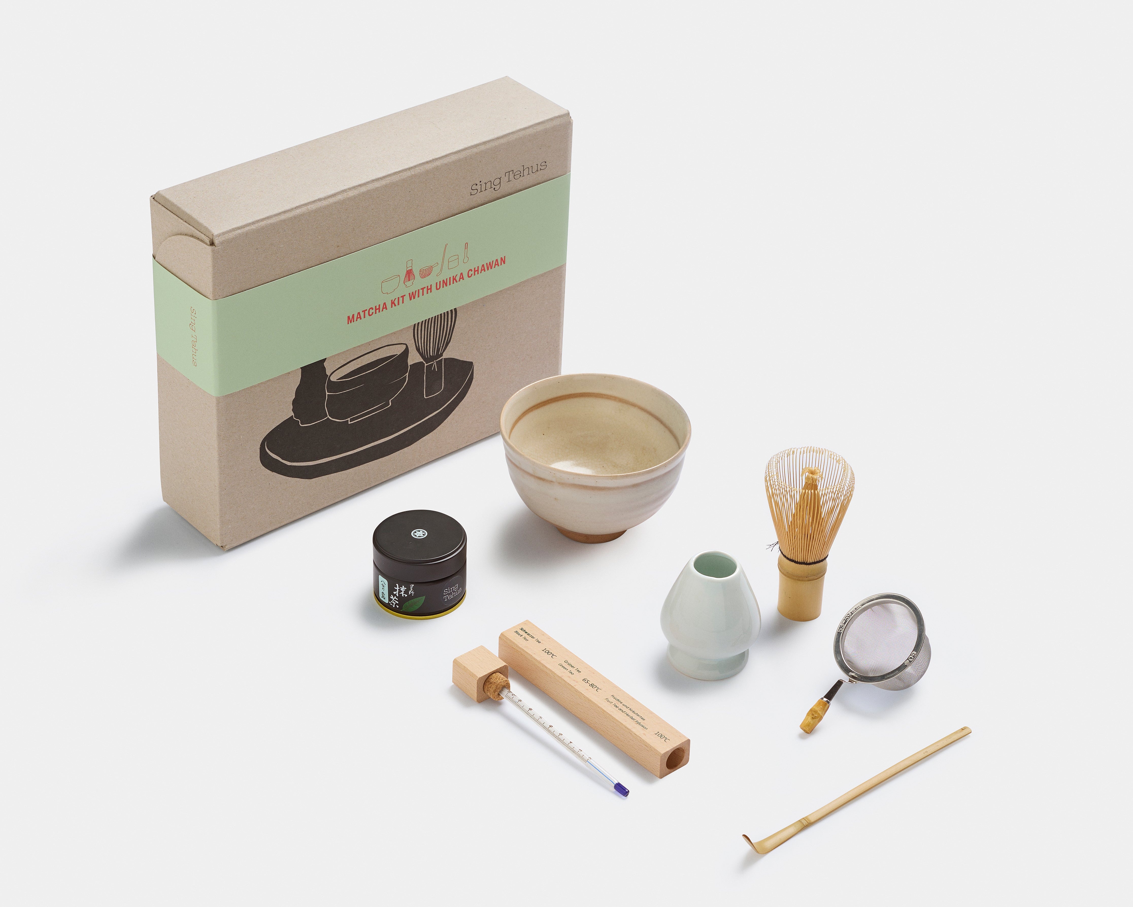Matcha Kit With Unique Bowl, Thermometer & Equipment. Choose Your Own Bowl