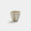 Japanese White Hexagonal Teacup With Hand Painted Stripes