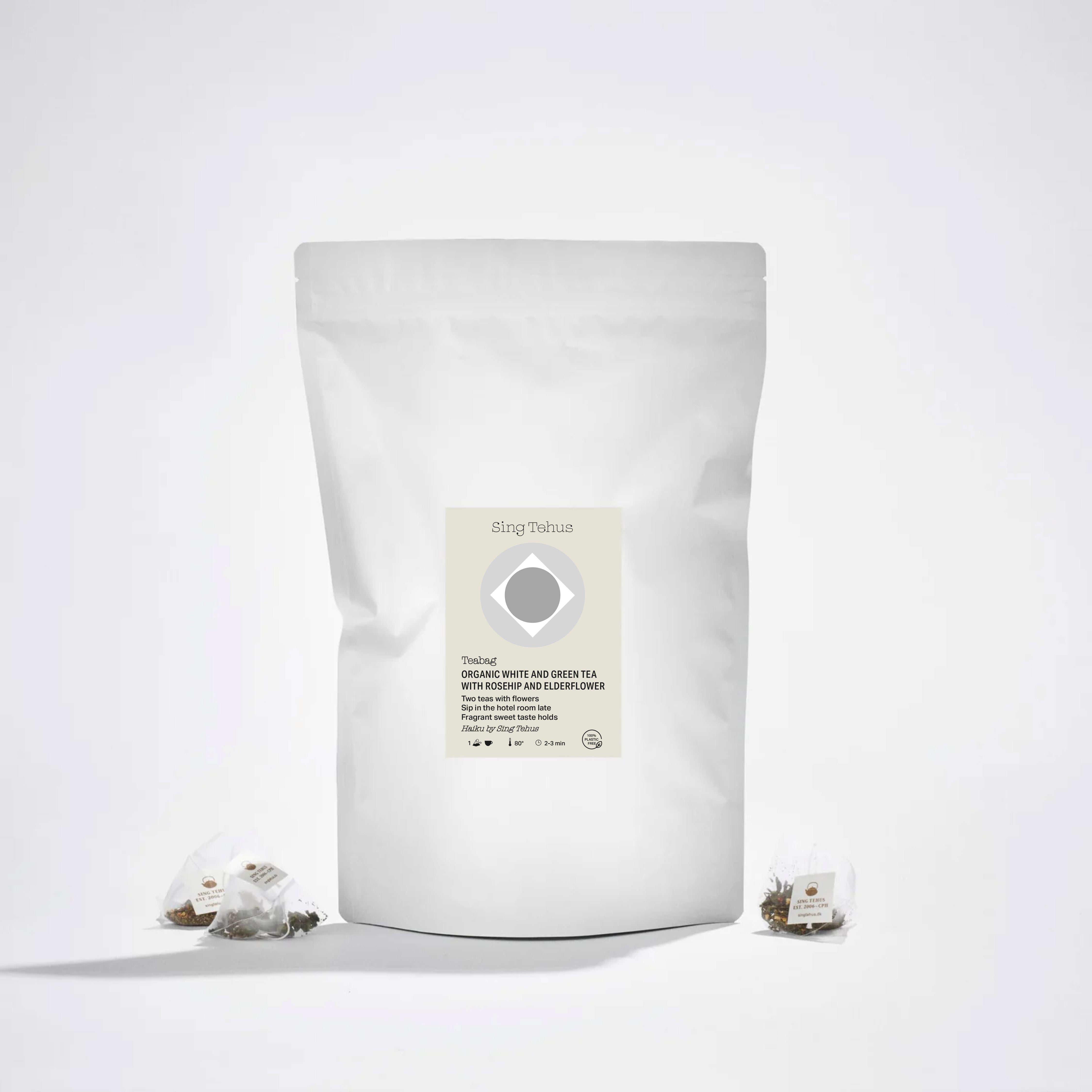 Organic White and Green Tea with Rosehip and Elderflower - Teabags